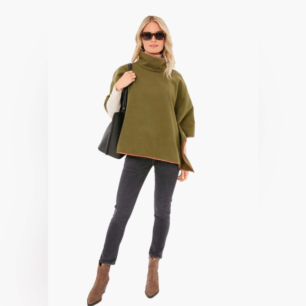 Nwt Tuckernuck Piper Poncho, An Olive Green, One-Size